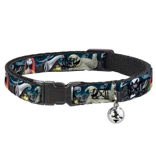 Cat Collar Breakaway - Nightmare Before Christmas 4-Character Group Cemetery Scene