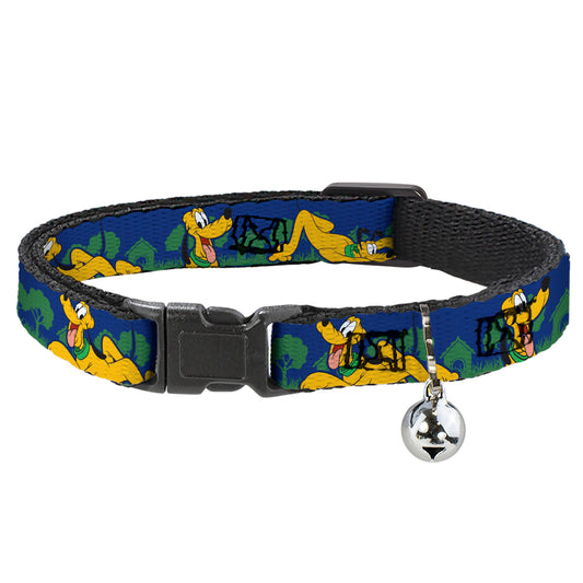 Cat Collar Breakaway - Pluto 4-Poses Landscape Blue Green