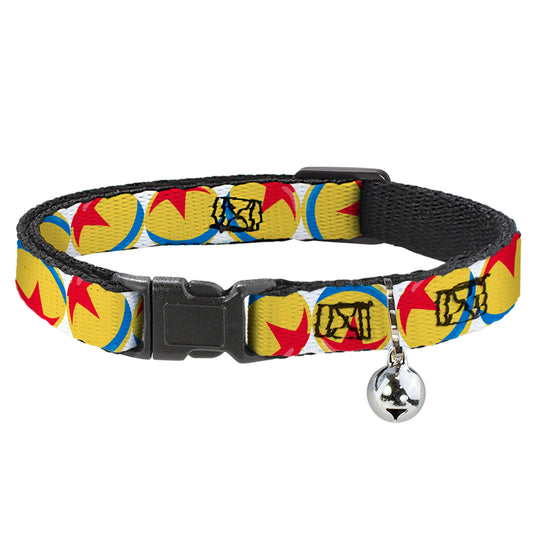 Cat Collar Breakaway - Disney Pixar Luxo Ball Repeat White Yellow Blue Red