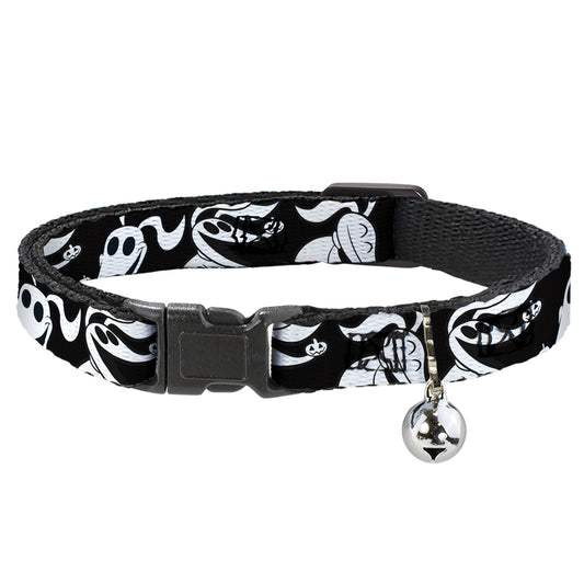 Cat Collar Breakaway - Nightmare Before Christmas Zero Expressions Black White