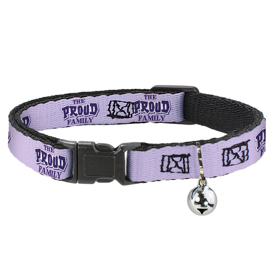 Breakaway Cat Collar with Bell - THE PROUD FAMILY Title Logo Purples