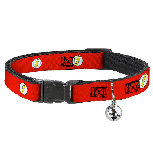 Cat Collar Breakaway - Flash Logo Red White Yellow
