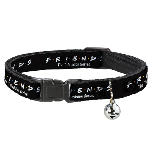 Cat Collar Breakaway - FRIENDS-THE TELEVISION SERIES Logo Black White Multi Color