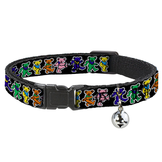 Cat Collar Breakaway - Dancing Bears Black Multi Color