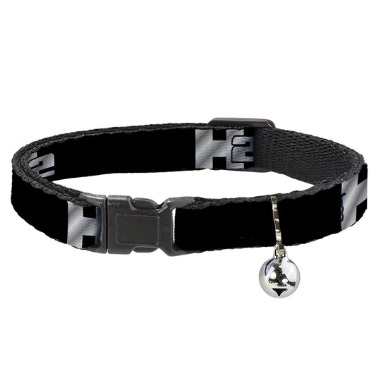 Cat Collar Breakaway - H2 Black Silver Logo REPEAT