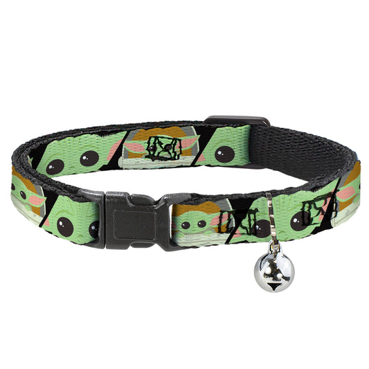Cat Collar Breakaway - Star Wars The Child Chibi Face Blocks Black
