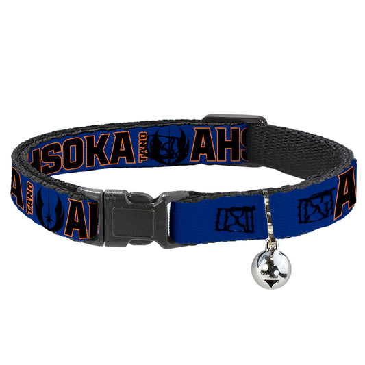 Cat Collar Breakaway - Star Wars TANO AHSOKA Pose Jedi Order Insignia Blues Gray