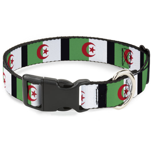 Plastic Clip Collar - Algeria Flags