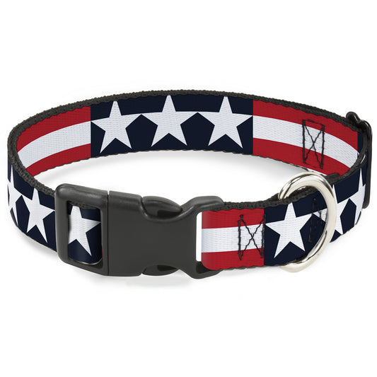 Plastic Clip Collar - Americana Stars & Stripes