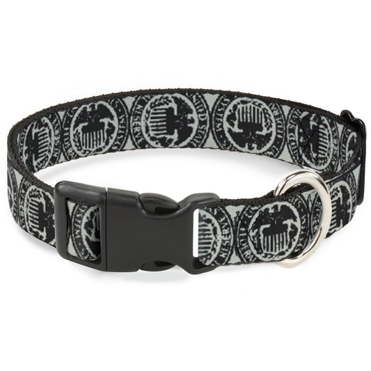 Plastic Clip Collar - Americana Federal Reserve Seal Weathered Gray/Black