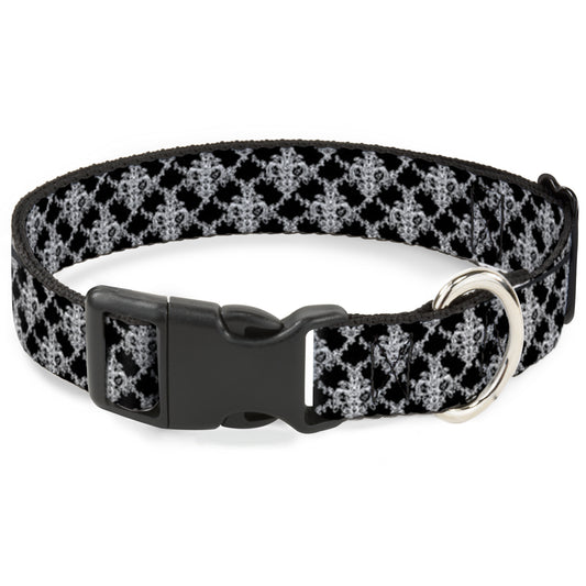 Plastic Clip Collar - Boudoir Wallpaper Black/White