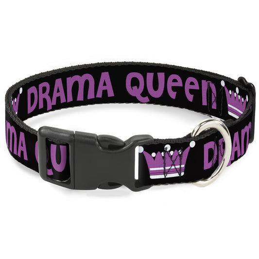 Plastic Clip Collar - DRAMA QUEEN Black/Fuchsia