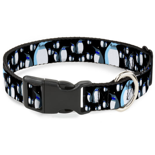 Plastic Clip Collar - Emperor Penguins Gray/Blues