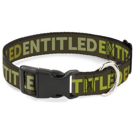 Plastic Clip Collar - ENTITLED Tonal Greens