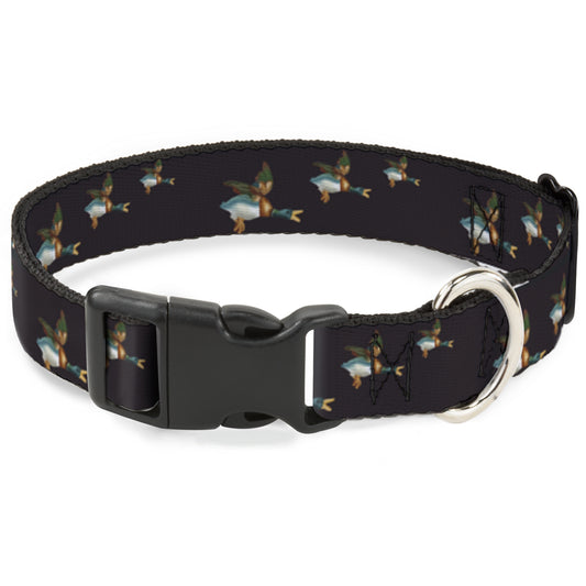 Plastic Clip Collar - Flying Mallards Burgundy