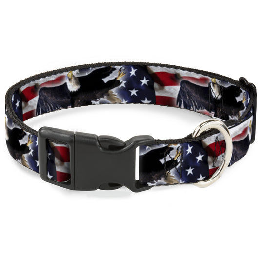 Plastic Clip Collar - Flying Eagle/American Flag