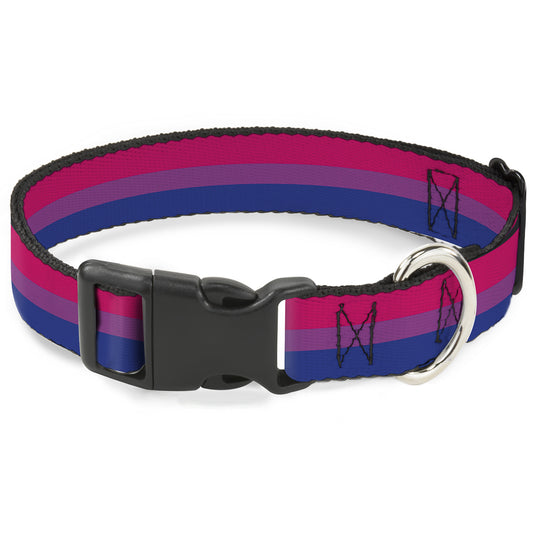 Plastic Clip Collar - Flag Bisexual Pink/Purple/Blue