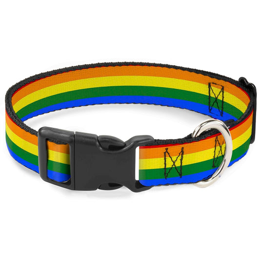 Plastic Clip Collar - Flag Pride Rainbow