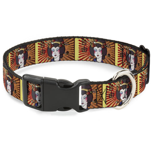 Plastic Clip Collar - Geisha Distressed Repeat