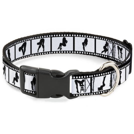 Plastic Clip Collar - Girls Posing Film Strip White/Black