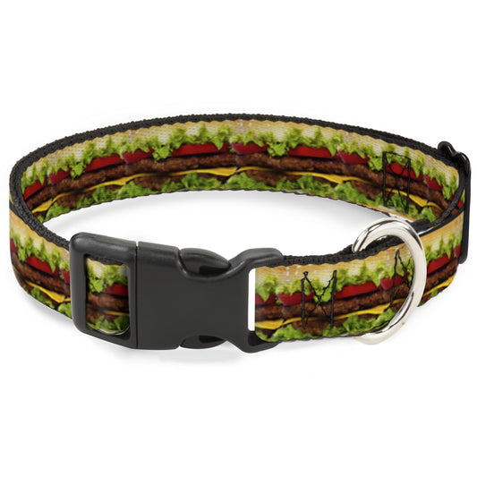 Plastic Clip Collar - Hamburger Vivid