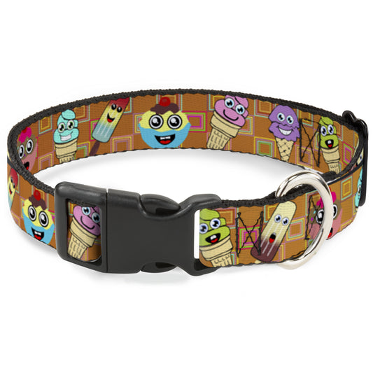 Plastic Clip Collar - Ice Cream Cone & Popsicle Expressions/Squares Multi Color