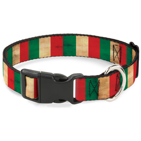 Plastic Clip Collar - Italy Flag Continuous Vintage