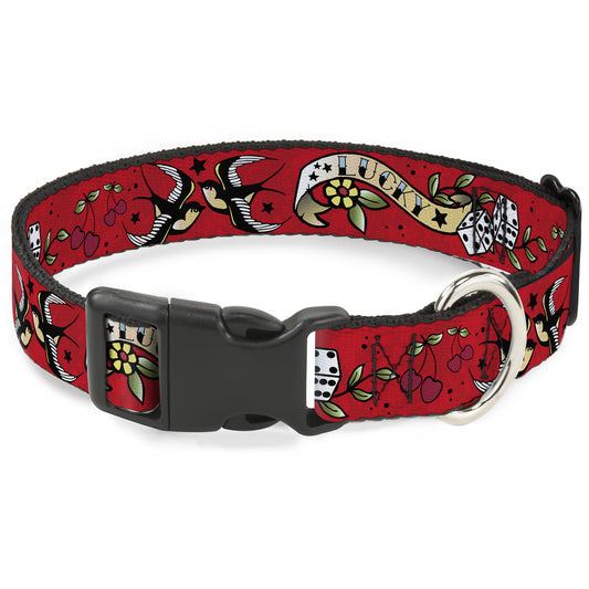 Plastic Clip Collar - Lucky Red