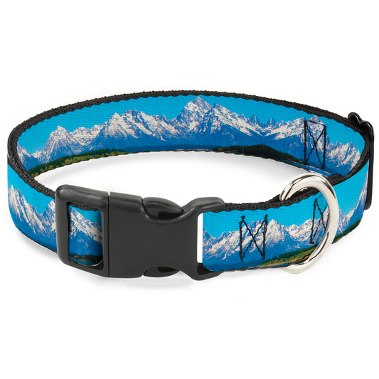 Plastic Clip Collar - Landscape Snowy Mountains