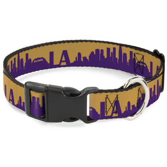 Plastic Clip Collar - Los Angeles Solid Skyline/LA Gold/Purple