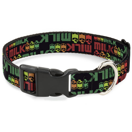 Plastic Clip Collar - MILK/Cartoons Black/Multi Color