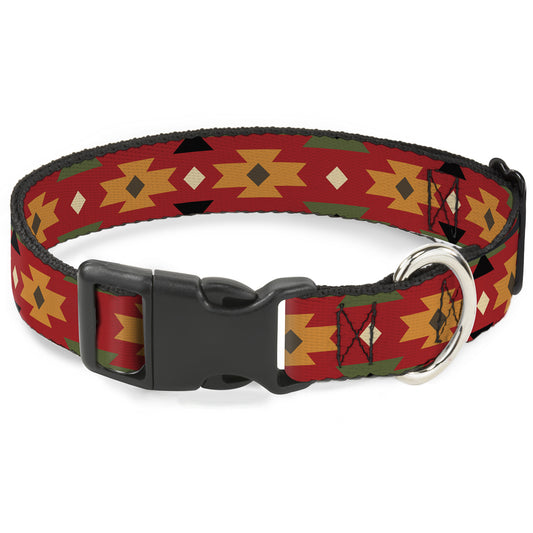 Plastic Clip Collar - Navajo Tan/Rust/Olive/Black