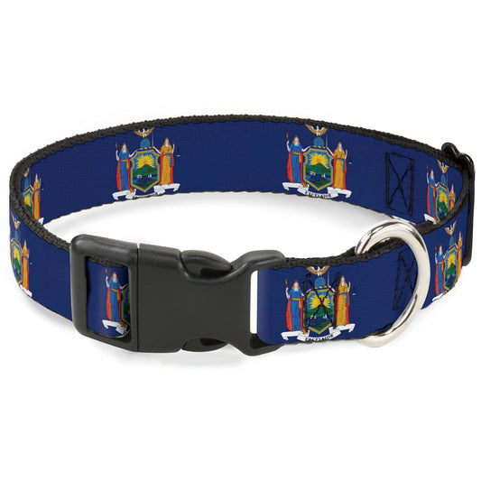 Plastic Clip Collar - New York Flag Continuous