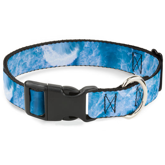 Plastic Clip Collar - Ocean Vivid White Wash