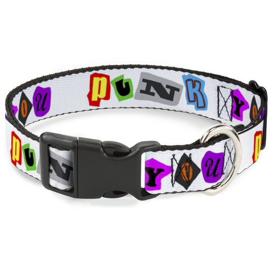 Plastic Clip Collar - Punk You White/Full Color