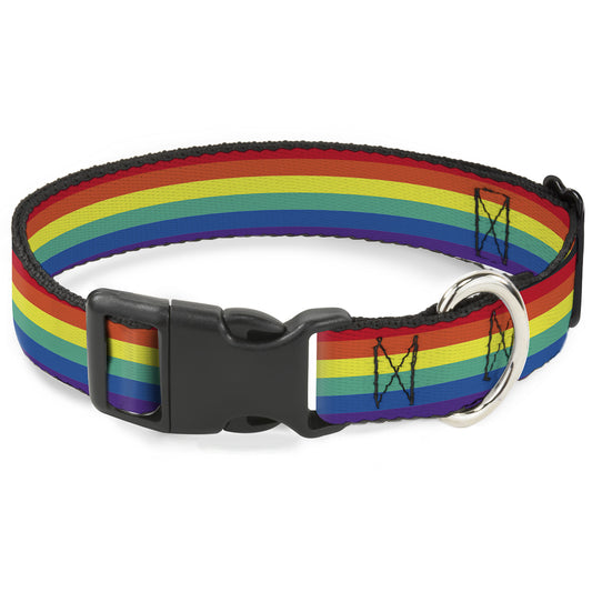 Plastic Clip Collar - Rainbow Print