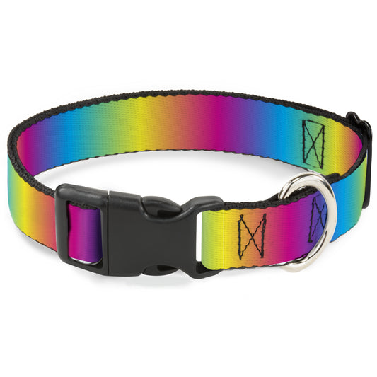 Plastic Clip Collar - Rainbow Ombre