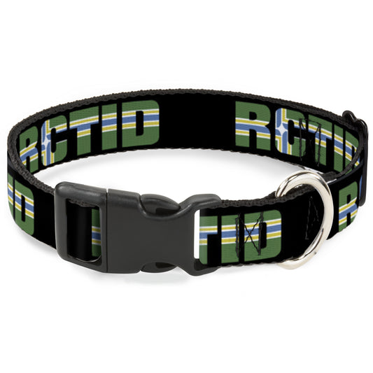 Plastic Clip Collar - RCTID Black/Portland Flag