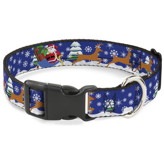 Plastic Clip Collar - Santa & Reindeers
