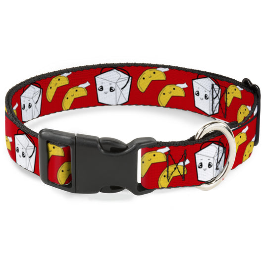 Plastic Clip Collar - Take Out/Fortune Cookies Red