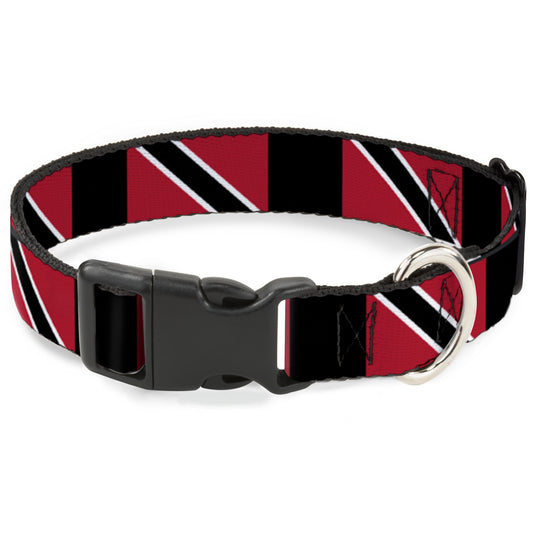 Plastic Clip Collar - Trinidad & Tobago Flags/Black Block
