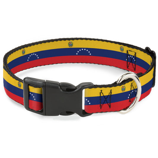 Plastic Clip Collar - Venezuela Flag Continious Repeat