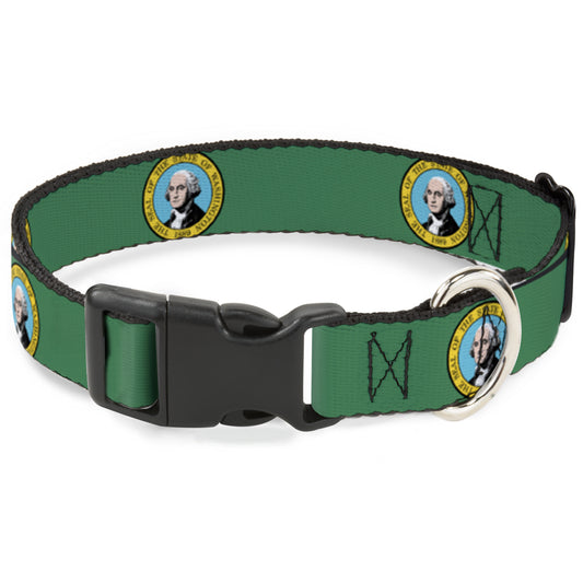 Plastic Clip Collar - Washington Flag