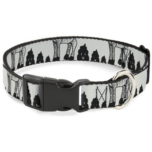 Plastic Clip Collar - Zebra Poops Off-White/Black