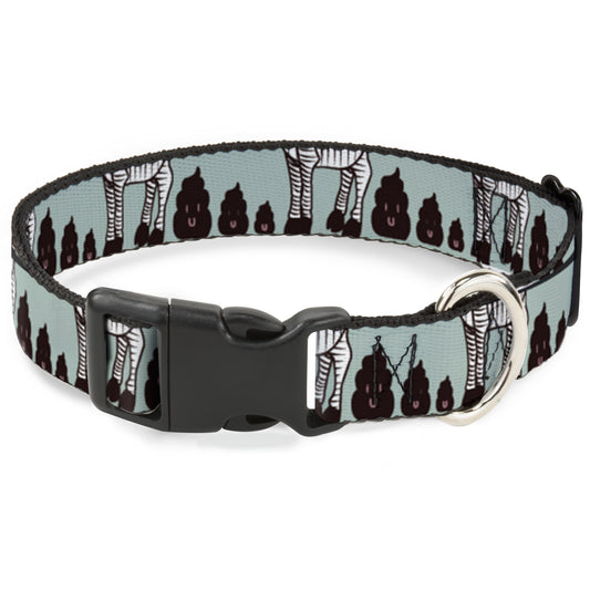 Plastic Clip Collar - Zebra Poops Color