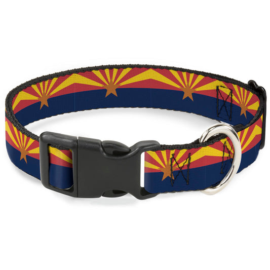 Plastic Clip Collar - Arizona Flag Red/Yellow/Gold/Blue