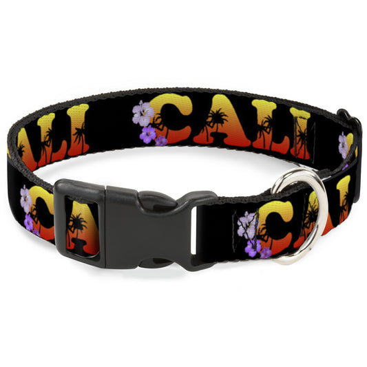 Plastic Clip Collar - CALI Tropical Black/Multi Color