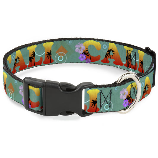 Plastic Clip Collar - CALI Tropical Aqua/Multi Color