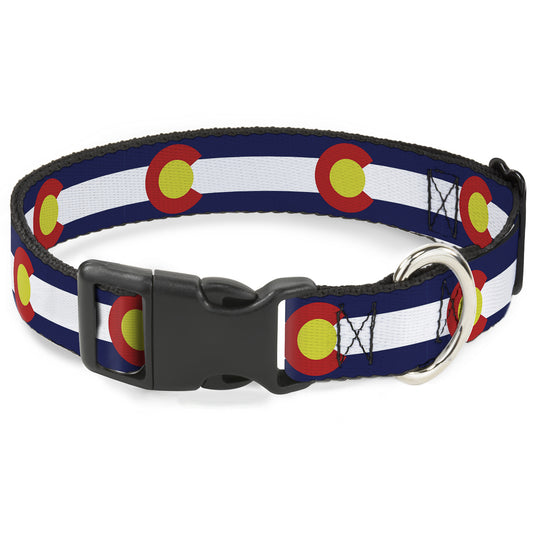Plastic Clip Collar - Colorado Flags2 Repeat