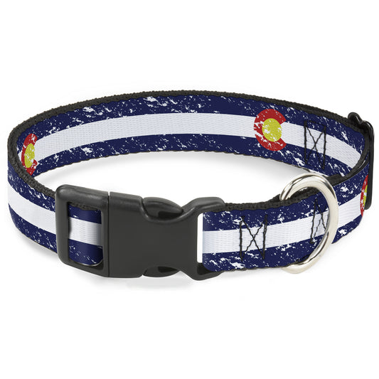 Plastic Clip Collar - Colorado Flags4 Weathered
